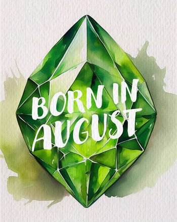 Use Birthstone peridot August - group birthday card