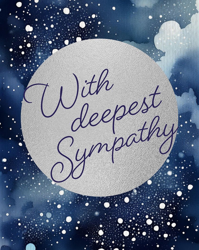 Card design "Night Sky - group sympathy ecard"