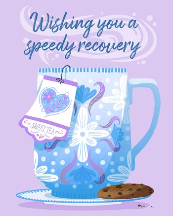 Use Cup of tea - feel better get well group card