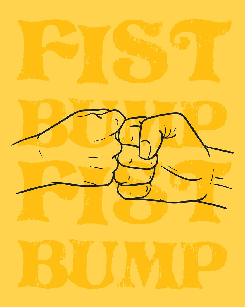 Card design "Fist Bump - group Great Job Card"