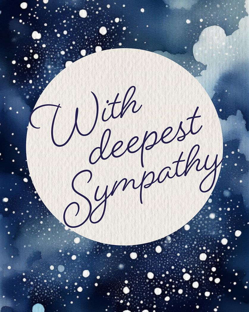 Card design "Night Sky - group sympathy ecard"