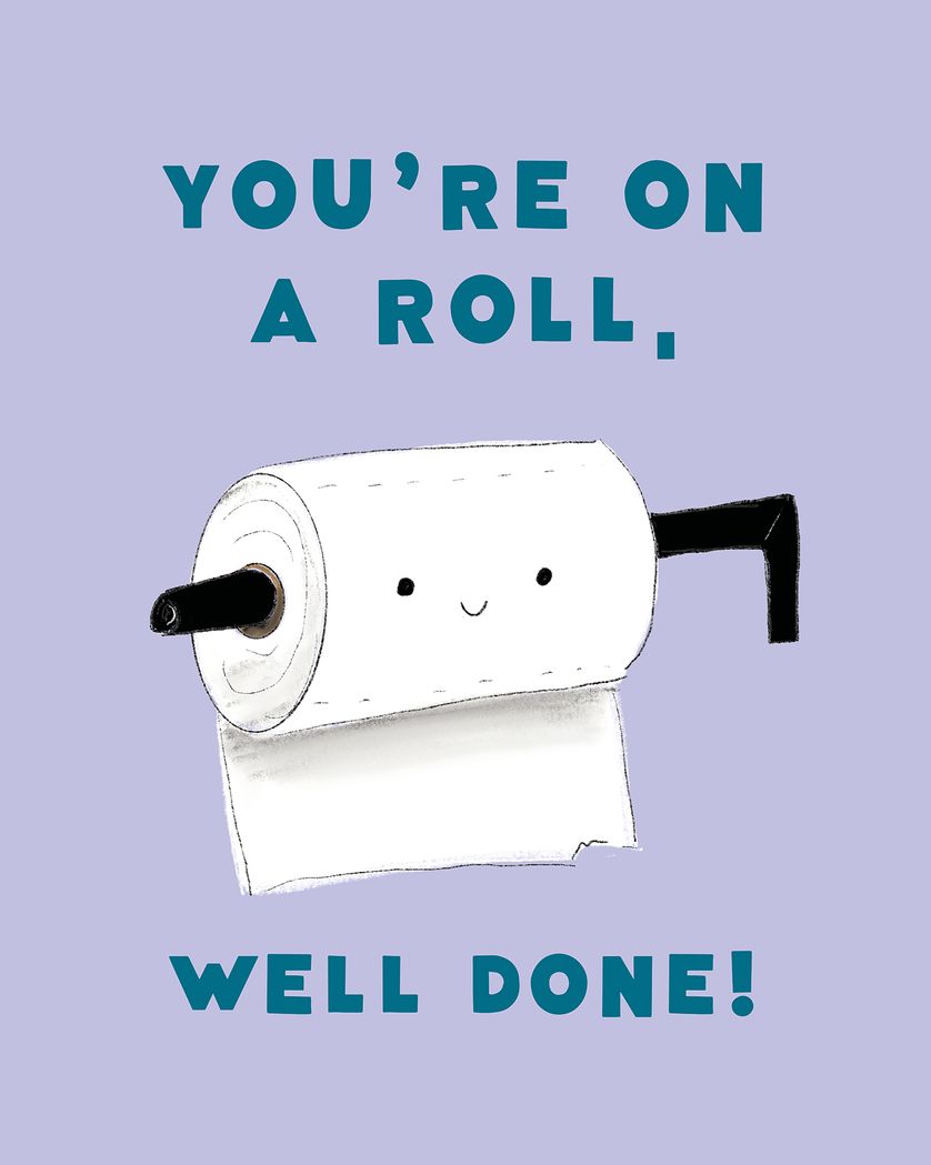 Card design "Toilet roll - group great job card"