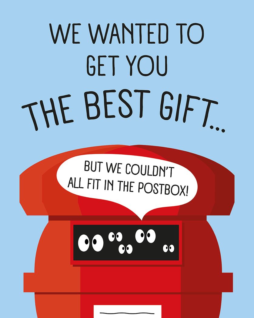 Card design "Postbox - group birthday card"