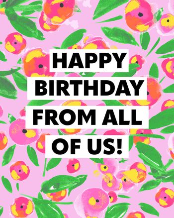 Use Bright floral - Group Birthday Card