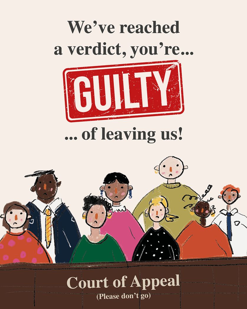 Card design "Group leaving card for lawyer"