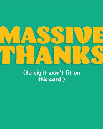 Use Big thank you - group card