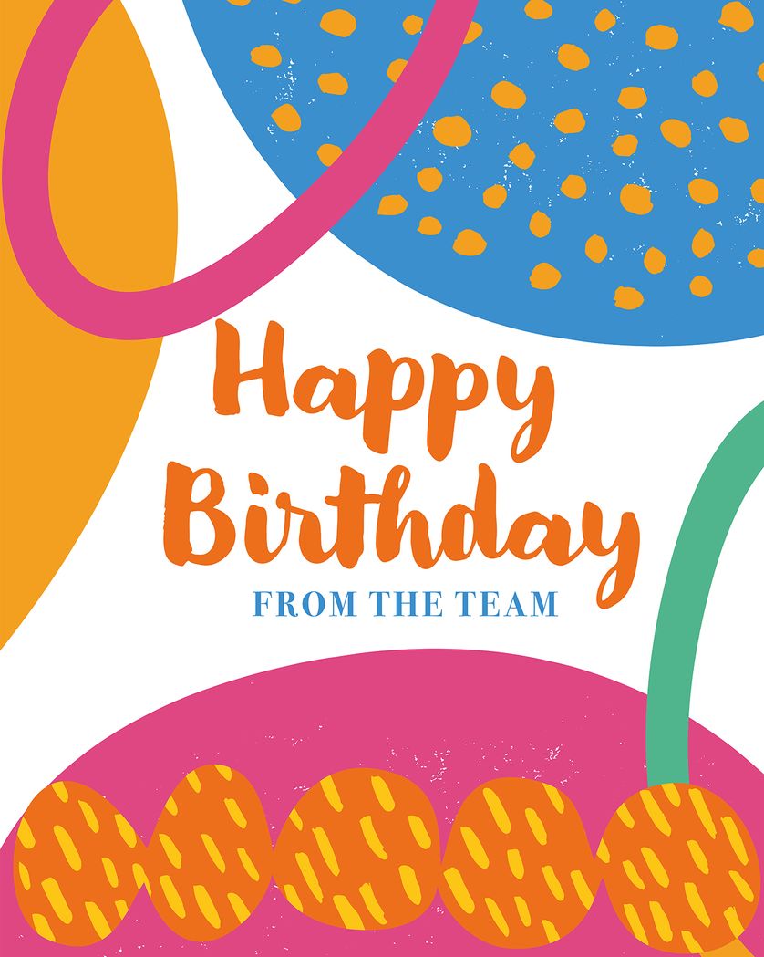 Card design "Matisse style group birthday ecard"