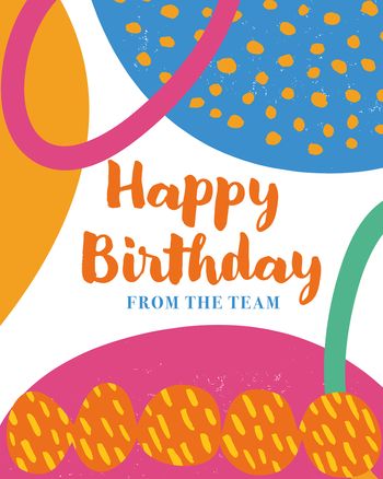 Use Matisse style group birthday ecard