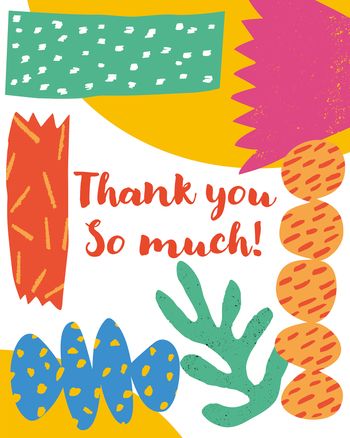 Use Matisse style group thank you card