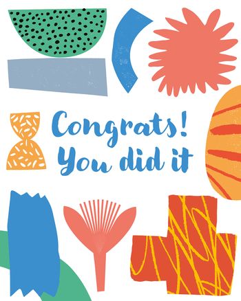 Use Matisse style group congratulations card