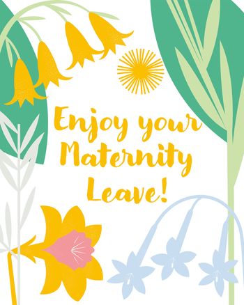 Use Matisse style group maternity leave card