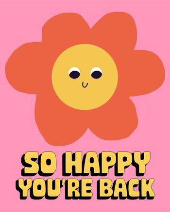 Use Trendy Flower group Welcome Back card