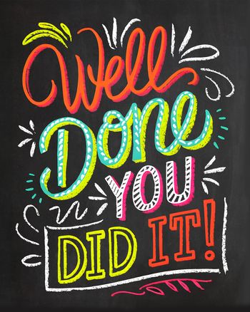 Use Bright Chalkboard - Great Job and congrats group ecard