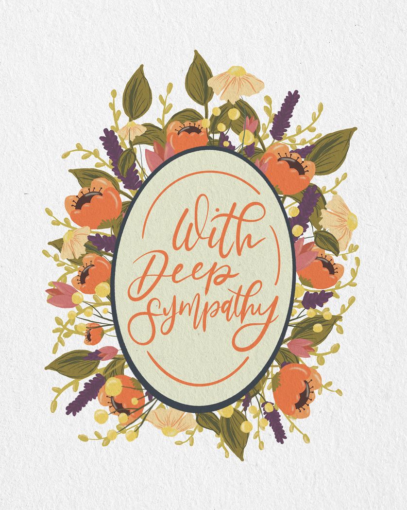 Card design "Autumn Wreath group sympathy card"