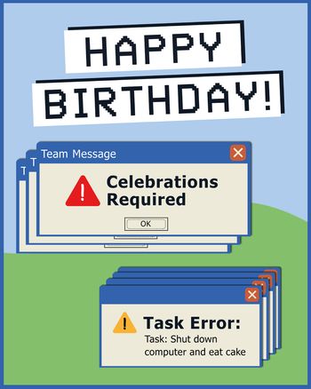 Use Computer File - group birthday ecard