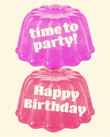 Use Kids party jelly retro group birthday ecard