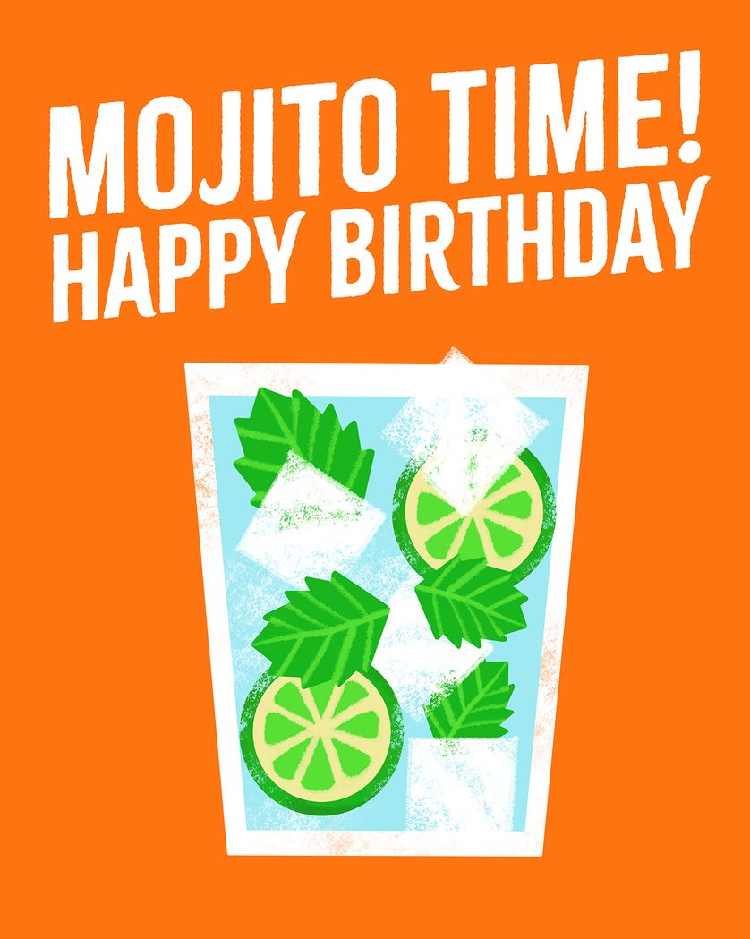 Card design "Birthday Drinks - group Birthday card"