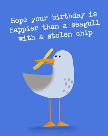 Use Happy seagull - group birthday ecard