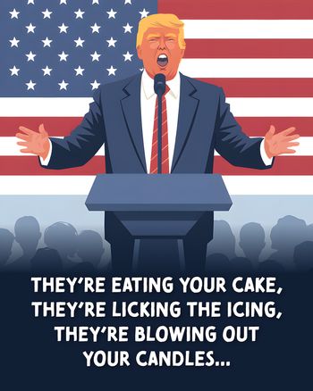 Use Trump Debate rant - group birthday ecard