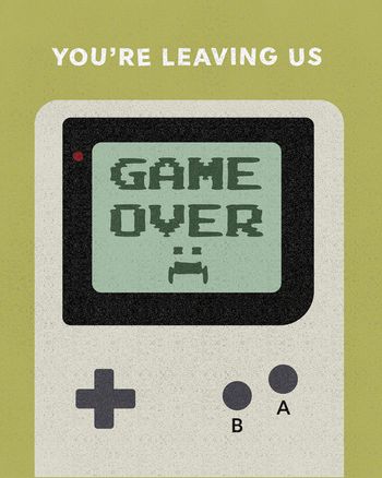 Use Retro Gameboy - group leaving ecard