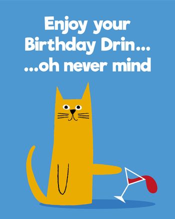 Use Orange cat, butterfingers - group birthday ecard