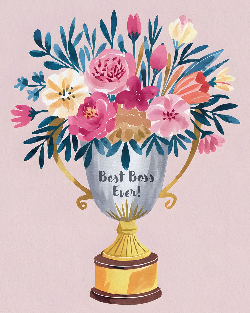 Card design "Floral Trophy"