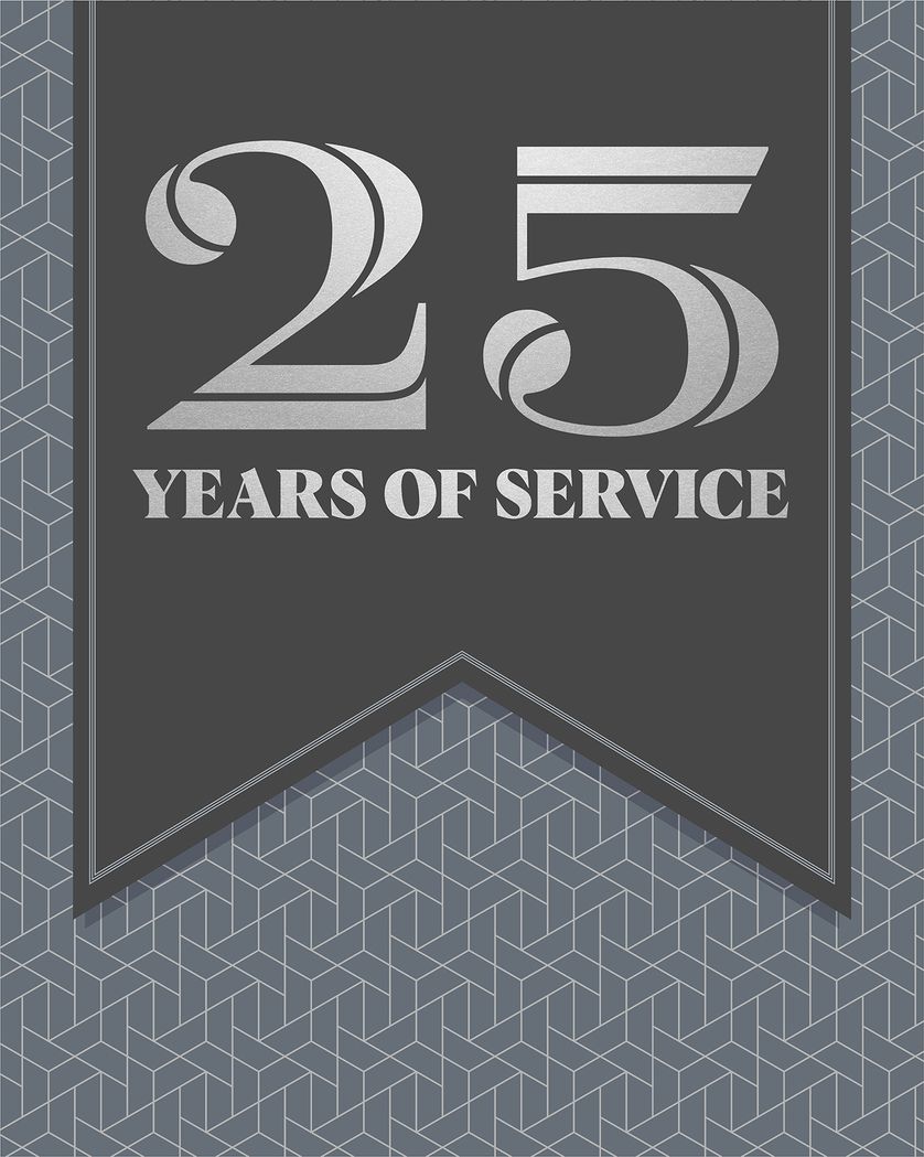 Card design "25 year work anniversary - group ecard"