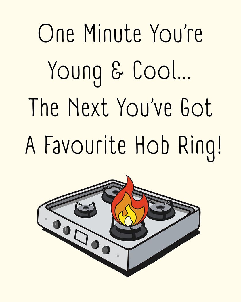 Card design "Favourite hob ring. - group birthday ecard"