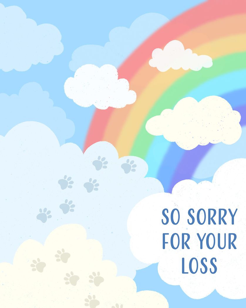 Card design "Pet loss - group sympathy card"