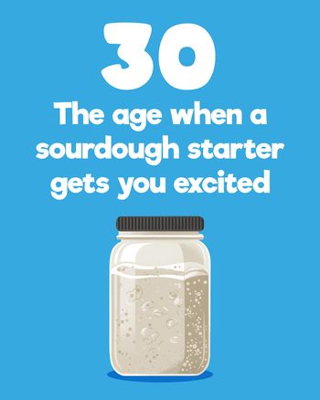 Use Sourdough 30 - group milestone birthday ecard