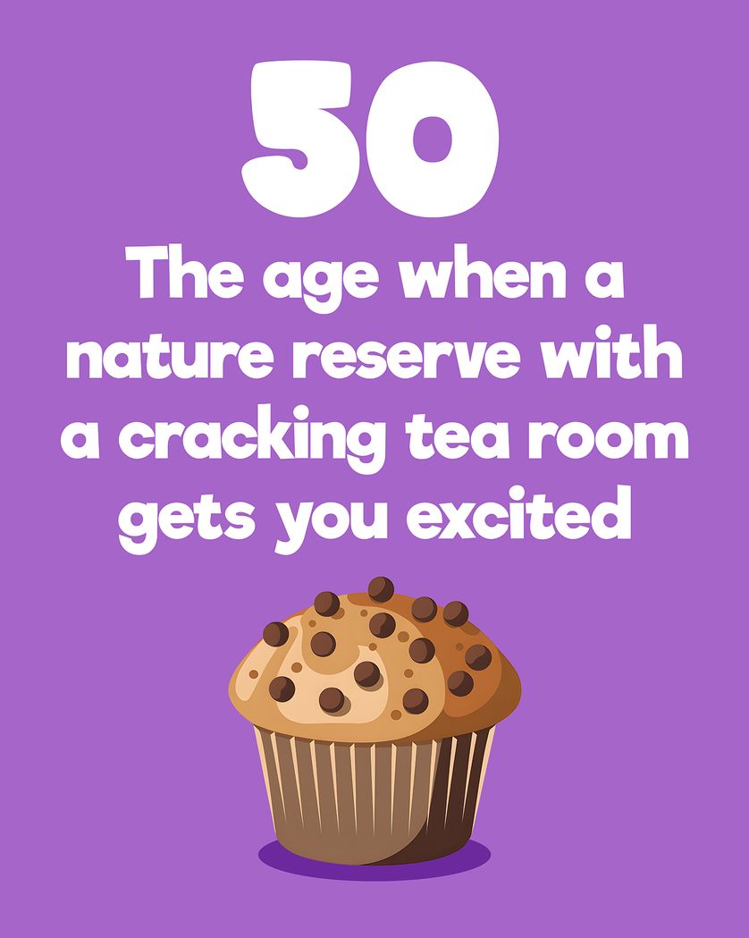 Card design "National Trust tearoom 50 - group birthday ecard"