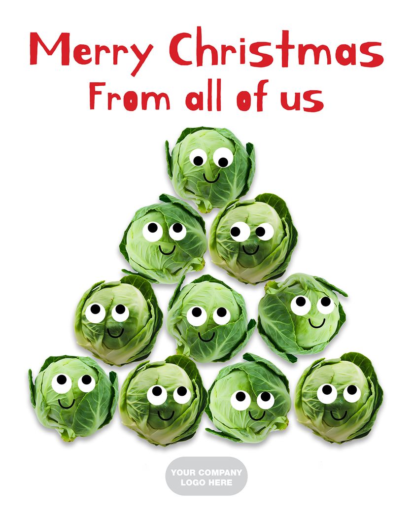 Card design "Happy Sprouts - group company xmas ecard"