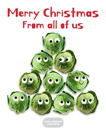 Use Happy Sprouts - group company xmas ecard