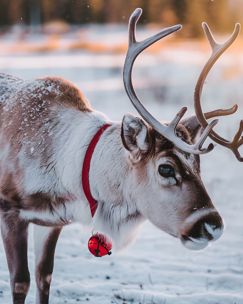 Card design "Reindeer - christmas group ecard"