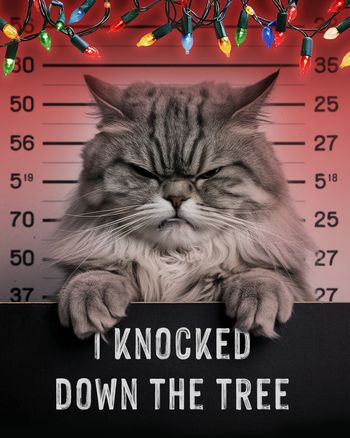 Use Naughty kitty - group christmas ecard