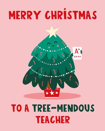 Use Teacher Tree - group Christmas teacher ecard