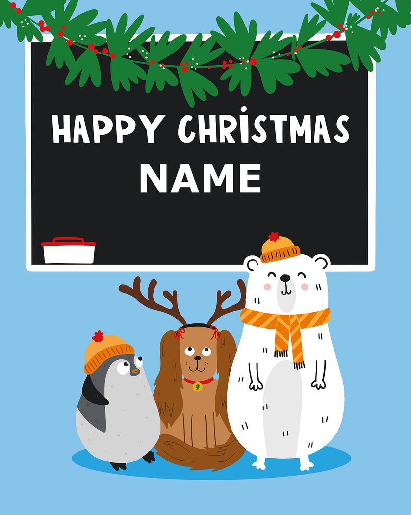 Card design "Christmas classroom - group teacher ecard"