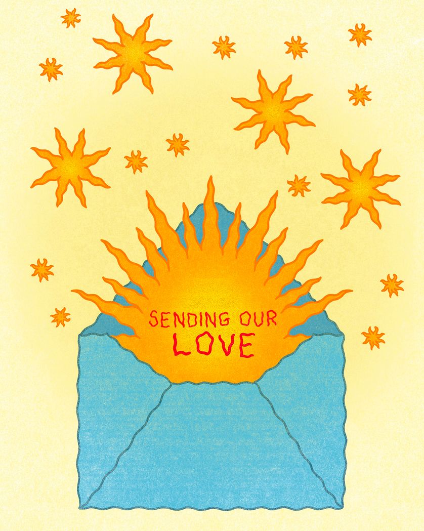 Card design "Sending sunshine - group sympathy ecard"