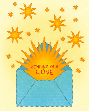 Use Sending sunshine - group sympathy ecard