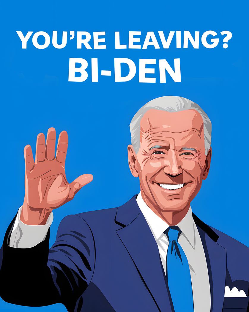 Card design "Biden - group leaving ecard"