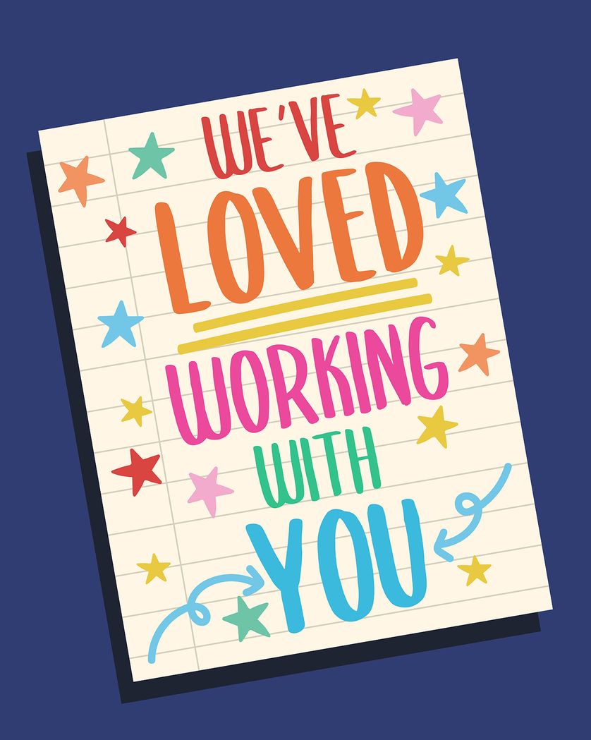 Group Leaving Cards - Notepad - group leaving ecard