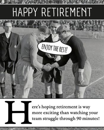 Use Bench time - Football retirement group ecard