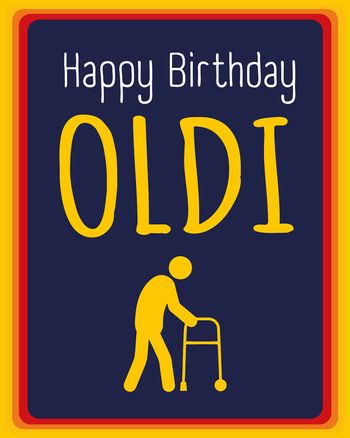 Use Aldi spoof  - group birthday ecard