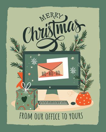 Use Christmas at work - group ecard