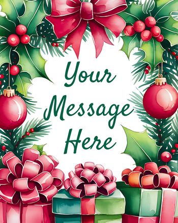 Use Christmas frame - Personalised Message ecard