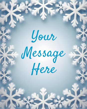 Use Snowflake border - Group personalised message ecard