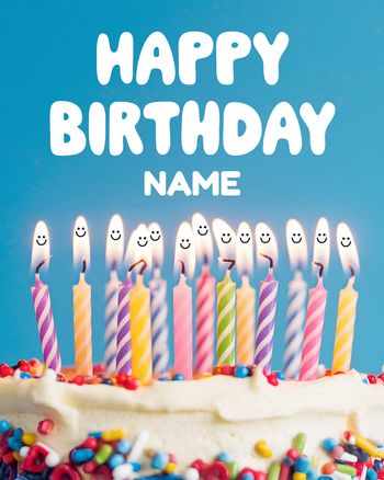 Use Happy Candles - personalised birthday ecard