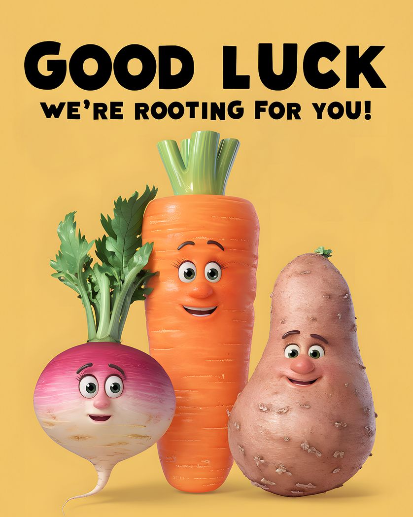 Card design "Good Roots  - group good luck ecard"