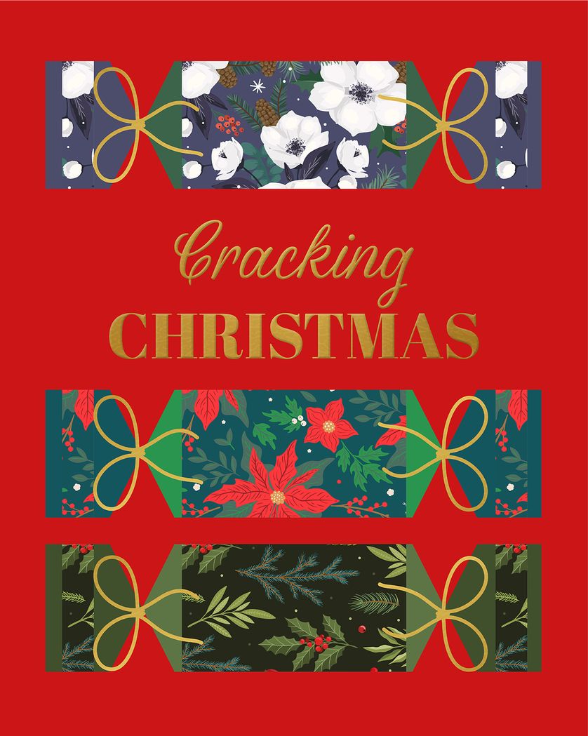 Card design "Classy Crackers - group Christmas ecard"