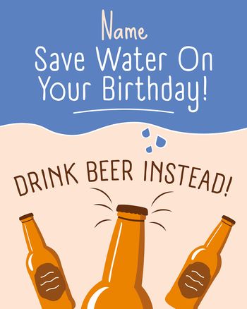 Use Beery Birthday - personalised group card